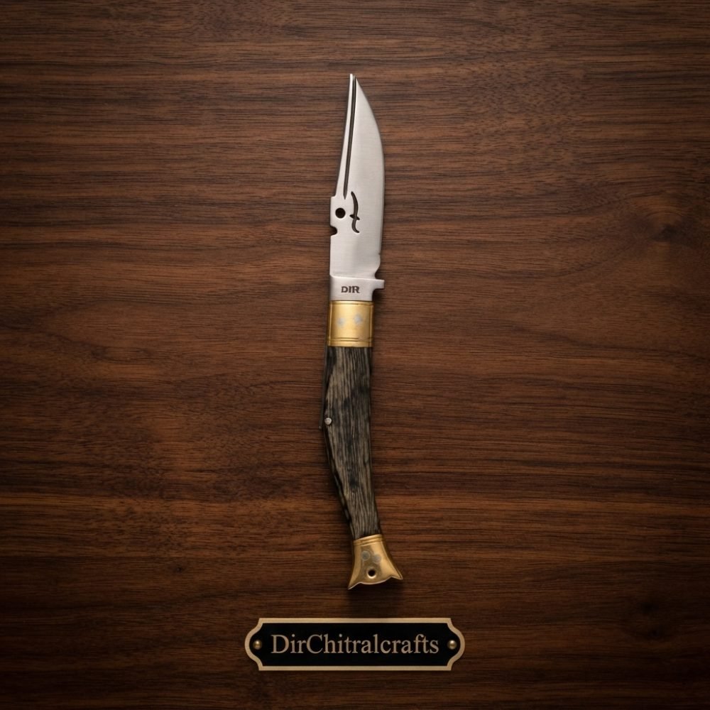 Fish design Black Pocket Knife
